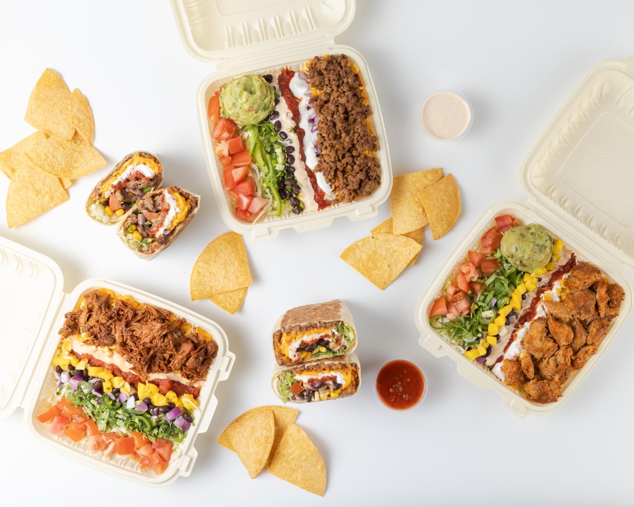 Burrito Boyz catering spread
